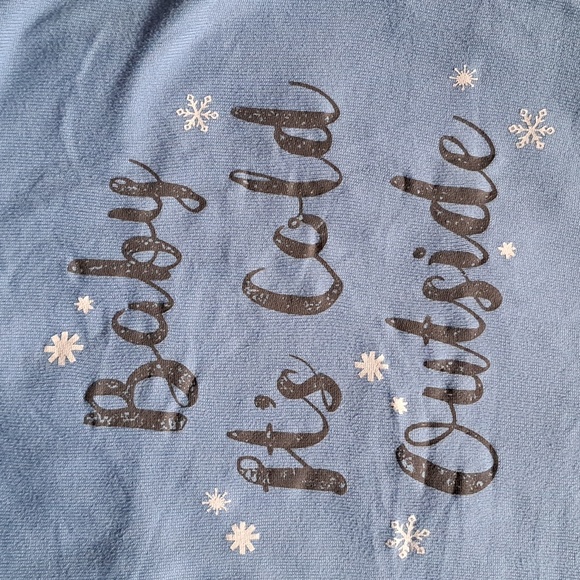 Cuddle Duds Blue/Gray Snowflake Pajamas - Picture 5 of 6